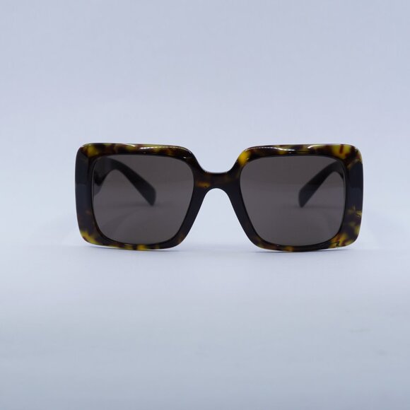 Versace VE4405 108/73 Sunglasses Havana Square Frame, Dark Brown Lenses main image 7
